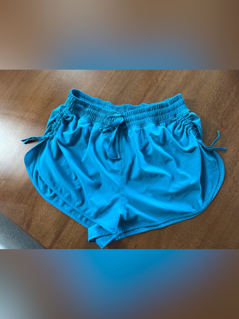 Lululemon Runched Side 3” Drawstring Shorts - Bright Blue